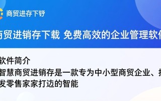 智慧商贸进销存软件下载