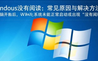 开机Windows没有阅读怎么办？