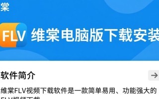维棠FLV视频下载电脑版怎么安装？安全吗？好用吗？
