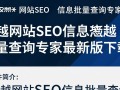 卓越网站SEO信息批量查询专家最新版下载安全吗？