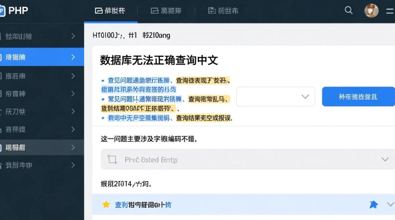 php数据库无法查询中文怎么办？编码问题如何解决？-第3张图片-99系统专家